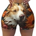 thumbnail image 2 of Goofa Vintage Colorful Flower Puppy Printed Workout Shorts Women Seamless Scrunch Butt Lifting High Waisted Gym Booty Shorts Elastic Workout Shorts-Medium, 2 of 8