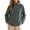 Green, variant on Womens Fleece Jackets, Long Sleeve Zip up Stand Collar Stripe Fall Spring Tops Beige Size M