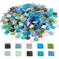 thumbnail image 5 of 300pcs Square Mosaic Tiles Glass Mosaic Pieces Chips Vases Picture Frames Flowerpots Mosaic Pieces for DIY Crafts Home Decoration Arts Plates Handmade Jewelry and More, 5 of 8