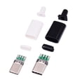 thumbnail image 3 of 10Pcs Usb3.1Type C Male Pcb Board Welding Line With Black Or White Shell Black, 3 of 10