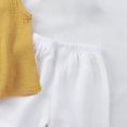 thumbnail image 5 of YunPes Baby Girls Cotton Linen 2 Piece New Born Boy Outfits Sleeveless Tank Tops Elastic Shorts Set Casual Solid Beach Summer Clothes, 5 of 9