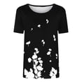 thumbnail image 3 of Qtocio Hauts d'Été pour Femmes, T-Shirt à Manches Courtes Col Rond avec Imprimé Intégral, Tee-Shirt Décontracté Ample, 3 of 3