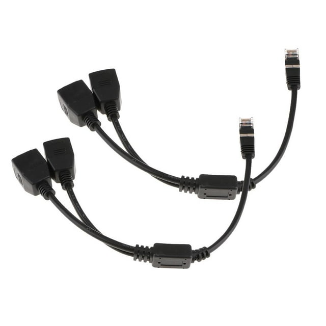 2 Piezas Cable Divisor RJ45 Extensión Material Ingnífu Adaptador Bricolaje Accesorio Eléctricos