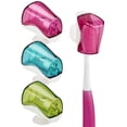 thumbnail image 2 of Ludlz 3PCS Travel Toothbrush Head Covers with Suction Cup Portable Wall Mount Toothbrush Holder, Electric Toothbrush Cap Case Box Convenient For Travel, Outdoor,Random Color, 2 of 2