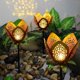 thumbnail image 4 of Solar Villa Garden Patio Lights Iron Hollow Petal Outdoor Landscape Decorative Lights Flower Ground Plug Lawn Lights, 4 of 5