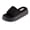 Black, variant on Women’s Terry Wedge Slide Sandals, Soft Terry Cloth Platform Slides, 2” Comfort Wedge, Lightweight Non-Slip Slip-On Sandals, Casual Cozy Summer Slides for Women