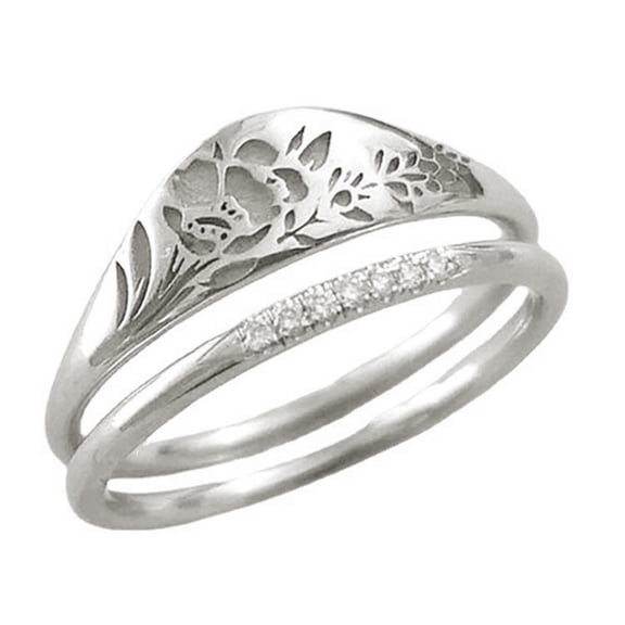 Designice Gold Rings,Rose Shaped Wedding Rings for Women,Brilliant Color Rings for Women