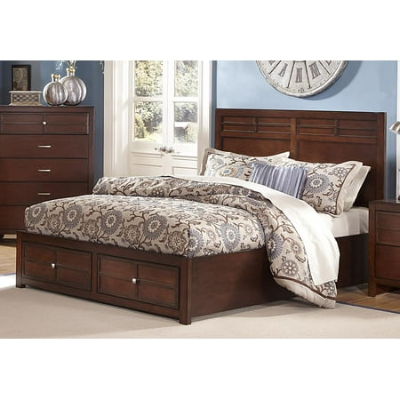 Kirkwood Queen Storage Bed in Burnished Cherry