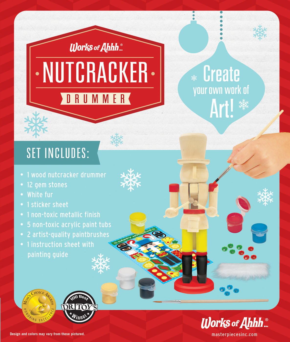 Works of Ahhh Holiday Craft Set - Nutcracker Drummer Wood Paint Kit