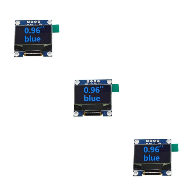 Langgg Display Modules LCD Displays I2C/IIC Port 4 Pin Self-lighting OLED Board Displayed Fitting Self Luminous LED Screens Blue 3Set