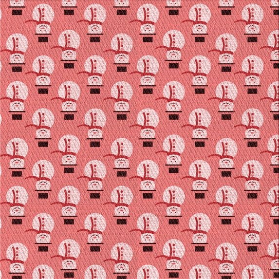 Ahgly Company Machine Washable Indoor Square Transitional Pastel Pink Area Rugs, 6' Square