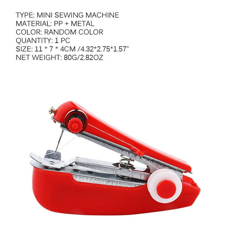 Handheld Sewing Machine, Portable Mini Manual Sewing Machine, Mini Sewer  Machine Hand Stitcher Needlework Tool for DIY Crafts Home Travel