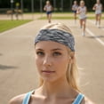 thumbnail image 2 of Unique Bargains 1 Pc Perspiration-Wicking Headband for Yoga Black White, 2 of 6