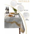 thumbnail image 2 of Marble Grey Table Cloth, Modern Gold Luxury Neutral Texture Waterproof Tablecloth for Rectangle Tables, Reusable Washable Fabric Table Cover for Restaurant Kitchen Dining Tables 60"x102", 2 of 6