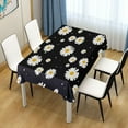thumbnail image 7 of Coolnut Unbreakable Square Tablecloths with Dust and Wrinkle Resistance-60x90In, Black and White Daisy Wedding Kitchen Picnic Buffet Holiday Party House Decor, 7 of 7