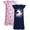 Navy/Pink Unicorns, variant on Sweet & Sassy Girls' Pajamas - 2 Pack Sleep Shirt Nightgown Pajamas (Size: 4-14)