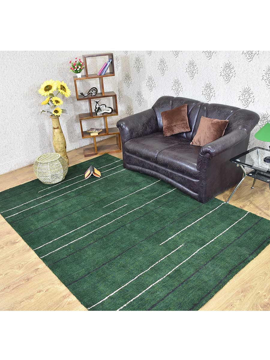 Rugsotic Carpets Hand Knotted Silk 6 X9 Area Rug Contemporary Dark Green Ls0615 Walmart Com Walmart Com