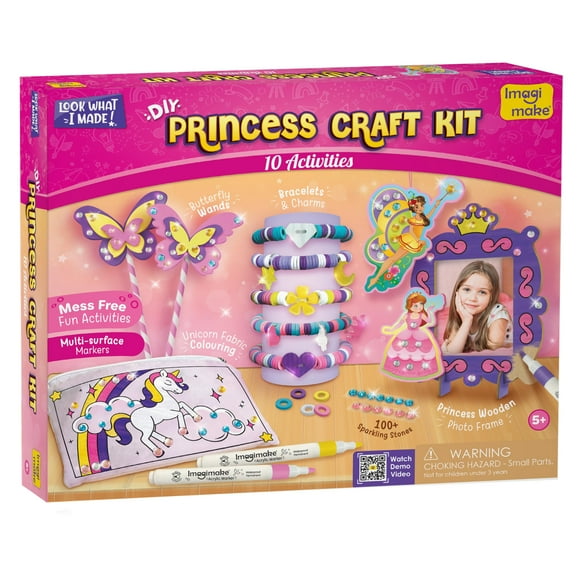 Kit de manualidades Imagimake Princess para 10 actividades de bricolaje sin complicaciones