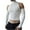 #062-White, variant on Donemore Men's Fitness Workout Off-Shoulder Long Sleeve High Neck Slim Fit Casual Solid Color Trendy Top