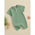 thumbnail image 3 of Bagilaanoe Newborn Baby Boy One-pieces Short Sleeve Jumpsuit 3M 6M 9M 12M Infant Romper Casual Clothing, 3 of 7