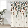 thumbnail image 2 of Small Stall Shower Curtain 36x78 Inch Narrow Half Size Teal Brown Botanical Bath Curtains Bathroom Decor Pastoral Fall Weeping Maple Leaf Waterproof Fabric Shower Curtain Set with Hooks 36 Inch, 2 of 6