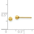 thumbnail image 3 of Inverness 18k 3mm Ball Post Earrings, 3 of 3
