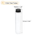 thumbnail image 2 of Unique Bargains 110ml Plastic Test Tubes with Screw Caps, 20Pcs 151x34mm Tubes Black, 2 of 7