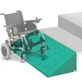 thumbnail image 1 of Rubber Threshold Ramp Non-Slip Driveway Curb Ramp, 1" - 7.5" Rise Kerb Ramp, Heavy Duty Wheelchair Ramp, Portable Loading Ramp for Car, Scooter, Bike (Color : Green, Size : 50x27x12cm), 1 of 7