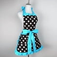 thumbnail image 4 of CNKOO Cute Apron Retro Polka Dot Aprons Ruffle Side Vintage Cooking Aprons with Pockets Adjustable Kitchen Aprons for Women Girls Waitress Chef Mother‘s Day Gift, 4 of 8