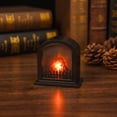 thumbnail image 4 of Small Fireplace, Tabletop Fire Pit Indoor, Living Room Table Decor, Ambient Lighting Living Room, 2.5X2.5 Inch Vintage Simulated Fire Tabletop Ornament, Battery Powered Lamp,, 4 of 4