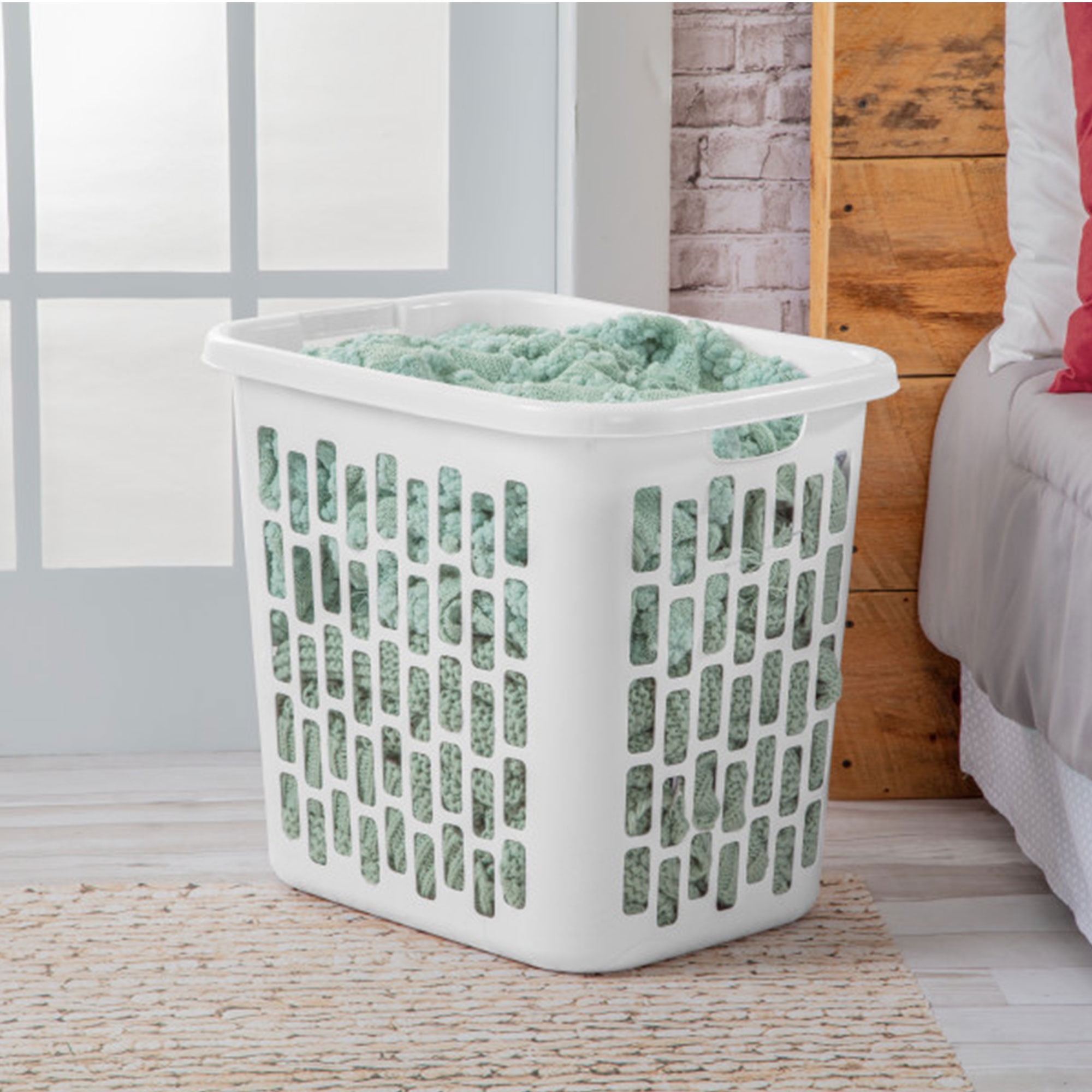 Sterilite Ultra Easy Carry Dirty Clothes Laundry Basket Hamper, (8 Pack)