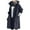 Blue, variant on Bmisegm Loose Comfortable Hooded Coat Outwear Womens Elegant Windbreaker Wild Winter Women's Coat Womens Vests Outerwear Pink S