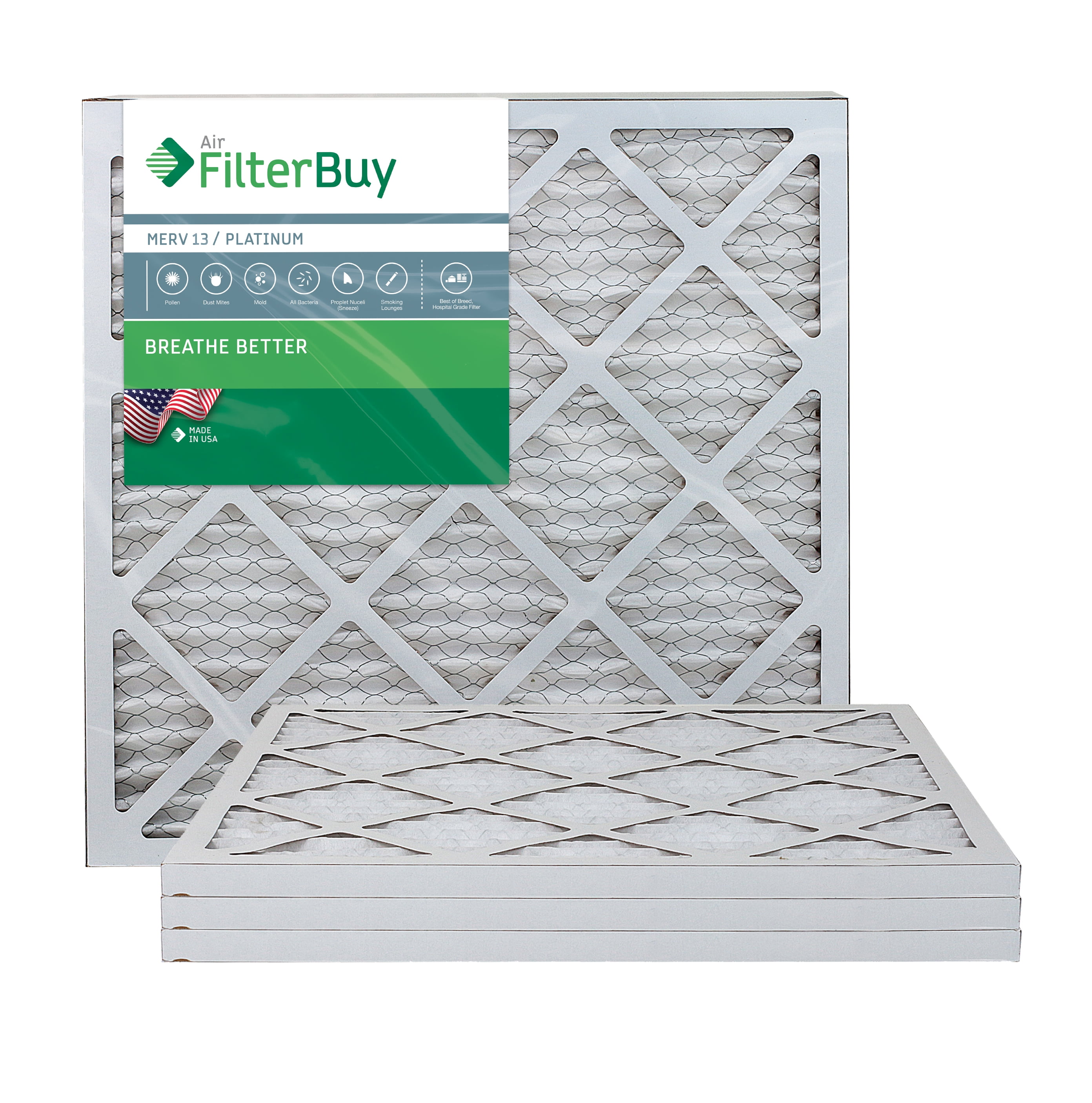 Nordic Pure 22x22x1 MERV 13 Pleated AC Furnace Air Filters 1 Pack