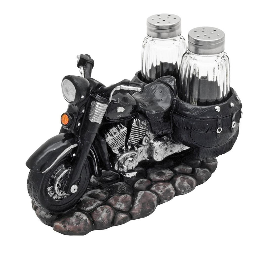 "TarrKenn Spice The Open Roads Motorcycle Salt And Pepper Shaker