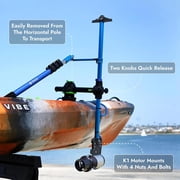Bixpy RailBlaza® Universal Hexx Adapter – No Steering, Kayak Motor Mount for T-Track & Flat Surface, Quick-Release System, Removable or Permanent Setup, Compatible Motors