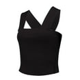 thumbnail image 5 of Baberdicy Knit Wide Strap Vacation Top - Women's Summer Beachy Casual Camisole, Breezy Loose Fit Y2K Style Crochet Tank (Black | M), 5 of 9