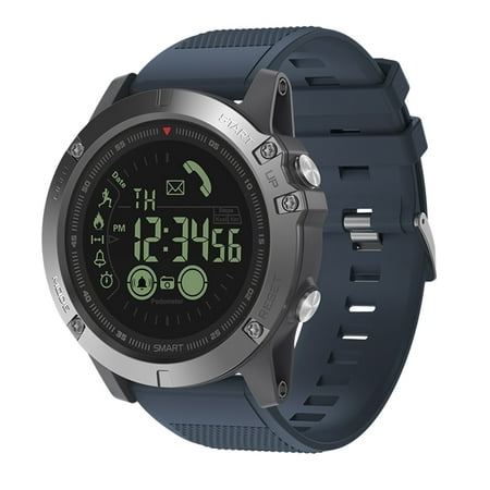 OUNONA 1.2 Inch Zeblaze Vibe 3 4.0 Waterproof IP67 Running Smart Watch for Man (Blue)