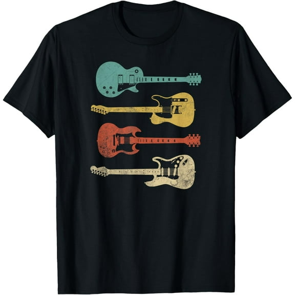 t-shirt Vintage Electric Guitars T-Shirt Distressed Men Women Kids mens t shirt,black,women,funny,misfits,men,journey