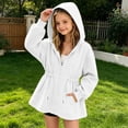 thumbnail image 2 of fatyb Girls Zip up Hoodies Drawstring Waist Hooded Sweatshirt Long Sleeve Fashion Jacket with Pockets, 2 of 6