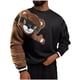 thumbnail image 2 of Blusas y camisas de manga larga con cuello redondo para hombre, estilo casual, con bloques de color, cuello redondo, manga larga, estilo jersey, blusa de poliéster para hombre., 2 of 8