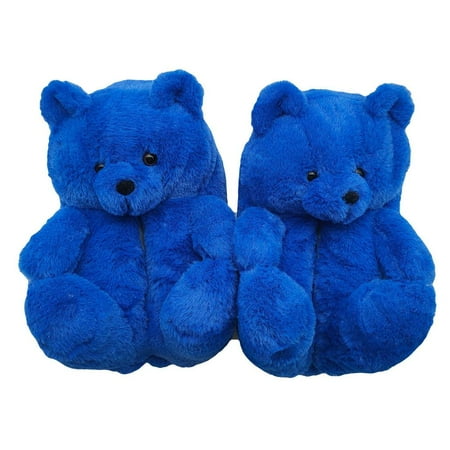 

DTOWER Women Plush Teddy Bear Slippers Cute Animal Slippers Home Indoor Soft Anti-Slip Faux Fur Winter Warm Shoes