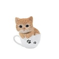 thumbnail image 1 of Garden Decor Animal Statue Teacup Kitten Orange Tabby Statue, 1 of 5