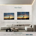 thumbnail image 4 of Elephant Stock Golfing At Sunset Wall Art - Horizontal Multi Panel Canvas - Living Room Wall Decor - Sports Multi Panel - Black And Orange Decor - 74" x 48", 4 of 8