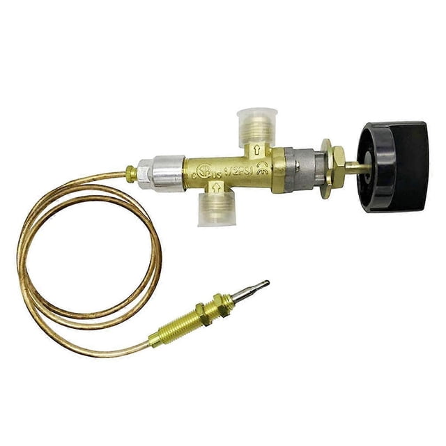 Low Pressure Propane Gas Fireplace Fire Pit Flame Failure Safety Control Valve Kit 5/8-18UNF (3/8Inch Flare)