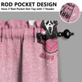 thumbnail image 3 of 2 Piece Set Halloween Ghostface Kitchen Curtains Small Short Cafe Window Curtains Horror Spooky Rod Pocket Bathroom Tier Window Treatment Drapes 27.5x24inch, 3 of 4