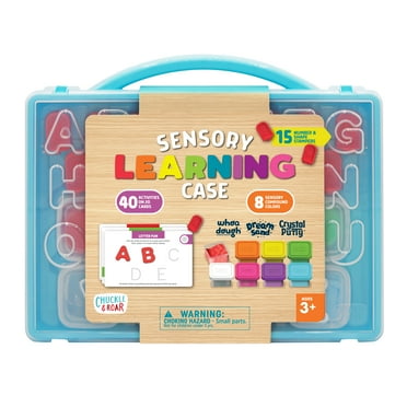Chuckle & Roar Preschool Sensory Learning Case with Multi-Colored Dough and Sand for Children Ages 3 