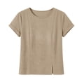 thumbnail image 6 of ByworldtasicNo Boundaries Womens Tops Crewneck Short Sleeve Tees Basic Slim Fit T Shirts Y2K Summer Blouse 2026, 6 of 7