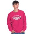 thumbnail image 5 of Eat Veggies Fun Message Vegetarian Sweatshirt for Men or Women Brisco Brands S, 5 of 6