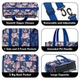 thumbnail image 3 of Teacher Tote Bag,Pioneer Flower Floral Print Pattern Teacher Utility Tote Bag,Large Work Tote Bags for Women with Multiple Pockets,Top Zipper Closure,13.8x10.6x6.7 Inch, 3 of 5