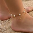 thumbnail image 2 of Funie Rhinestone Balls Double Layered Women Anklet Alloy Beads Adjustable Chain Anklet Foot Accessories, 2 of 8
